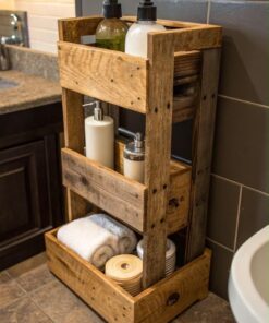 Milo Wooden Bathroom Organizer