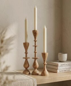 Lumi Wooden Candle Holders