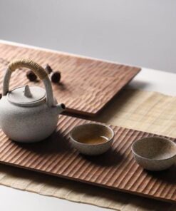 Sora Ribbed Wooden Tray