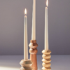 Wooden candle holders