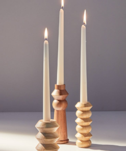 Wooden candle holders